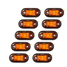 Load image into Gallery viewer, 10PCS Warning Light LED Diode Light Oval Clearance Trailer Truck Orange White Red LED Side Marker Lamp 12V 24V Truck Accessorie