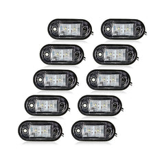 Load image into Gallery viewer, 10PCS Warning Light LED Diode Light Oval Clearance Trailer Truck Orange White Red LED Side Marker Lamp 12V 24V Truck Accessorie