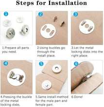 Load image into Gallery viewer, 10Sets 14/18mm Magnetic Button DIY Craft Sewing Snaps Knitting Clasps Sets for Sewing Craft Purses Bags Clothes Leather 4 Colors