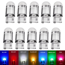 Load image into Gallery viewer, 10X T10 W5W 194 COB Glass Car Interior LED Bulbs For Auto Truck Wedge License Plate Lamp Marker Light 6000K Orange Diode 12V 24V