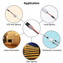 Load image into Gallery viewer, 10pcs 2pin Pluggable Wire Connector Quick Splice Electrical Cable Crimp Terminals for Wires Wiring 22-20AWG LED Car Connectors