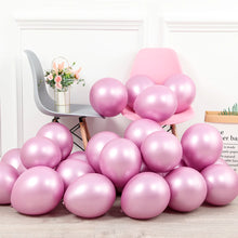 Load image into Gallery viewer, 10pcs 5/10/12inch Glossy Metal Pearl Latex Balloons Thick Chrome Metallic Colors helium Air Balls Globos Birthday Party Decor