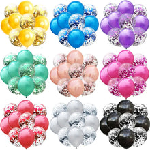 Load image into Gallery viewer, 10pcs/lot Glitter Confetti Latex Balloons Romantic Wedding Decoration Baby Shower Birthday Party Decor Clear Air Balloons