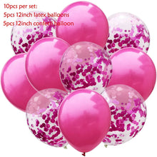 Load image into Gallery viewer, 10pcs/lot Glitter Confetti Latex Balloons Romantic Wedding Decoration Baby Shower Birthday Party Decor Clear Air Balloons