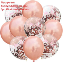 Load image into Gallery viewer, 10pcs/lot Glitter Confetti Latex Balloons Romantic Wedding Decoration Baby Shower Birthday Party Decor Clear Air Balloons