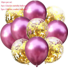 Load image into Gallery viewer, 10pcs/lot Glitter Confetti Latex Balloons Romantic Wedding Decoration Baby Shower Birthday Party Decor Clear Air Balloons