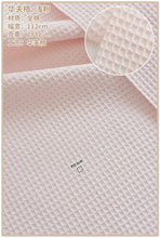 Load image into Gallery viewer, 110x50cm Pure Cotton Solid Color Thick Walf Checks Fabric, Making Hotel Bathrobe Pajamas Absorbent Breathable Handmade DIY Cloth