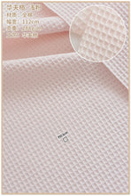 Load image into Gallery viewer, 110x50cm Pure Cotton Solid Color Thick Walf Checks Fabric, Making Hotel Bathrobe Pajamas Absorbent Breathable Handmade DIY Cloth