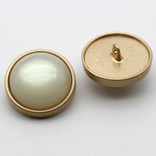 Load image into Gallery viewer, 5pcs/set Metal Button Pearl Square Buckle French Sweater Coat Decoration Button