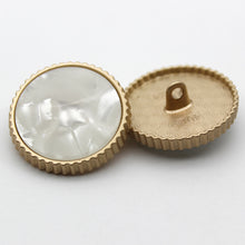 Load image into Gallery viewer, 5pcs/set Metal Button Pearl Square Buckle French Sweater Coat Decoration Button
