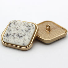 Load image into Gallery viewer, 5pcs/set Metal Button Pearl Square Buckle French Sweater Coat Decoration Button