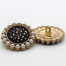 Load image into Gallery viewer, 5pcs/set Metal Button Pearl Square Buckle French Sweater Coat Decoration Button