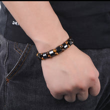 Load image into Gallery viewer, Haematite Tiger-Eye Bracelet Handmade Beaded Adult Men's Trendy Bracelet