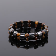 Load image into Gallery viewer, Haematite Tiger-Eye Bracelet Handmade Beaded Adult Men's Trendy Bracelet