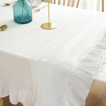 Load image into Gallery viewer, Solid Color Ins Style Pumpkin Tablecloth Pure Cotton Ruffles Tablecloth Halloween Decorative Table Cloth Photograph Background Cloth
