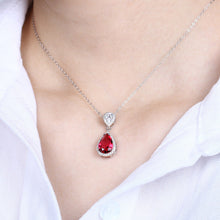 Load image into Gallery viewer, Women's Pendant S925 Silver Necklace Blue Crystal Pendant for girls