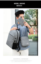 Load image into Gallery viewer, Large Sport Swagger Bag Fashionable Backpack Black Grey