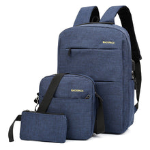 Load image into Gallery viewer, Three-piece men's large sports travel bag with nylon backpack