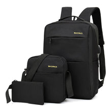 Load image into Gallery viewer, Three-piece men's large sports travel bag with nylon backpack