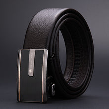 Load image into Gallery viewer, Men's Inner Automatic Buckle Leather Belt Pure Men's Business Belt