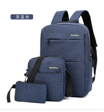 Load image into Gallery viewer, Three-piece men's large sports travel bag with nylon backpack