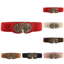 Load image into Gallery viewer, Alloy Flower Vintage Leather Belt Straps For Women