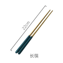 Load image into Gallery viewer, Ceramic Fruit Fork Coffee Spoon Stainless Steel Tableware Moon Cake Knife Fork Dark Green Steak Knife, Fork and Spoon