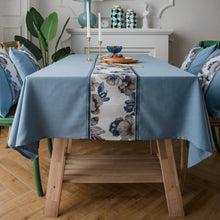 Load image into Gallery viewer, 4-Color Waterproof Jacquard Tablecloth Solid Color Imitation Cotton Linen Plain Tablecloth