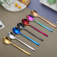 Load image into Gallery viewer, Stainless Steel Korean-Style Spoon Fork Chopsticks Titanium-Plated Tableware Student Portable Three-Piece Chopsticks Spoon Fork