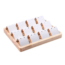 Load image into Gallery viewer, 12 Bit Fashion Wood DIY Storage Jewelry Tray Earring Display Cards Ring Bracelet Gift Box Jewellery Organizer Earring Holder