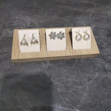 Load image into Gallery viewer, 12 Bit Fashion Wood DIY Storage Jewelry Tray Earring Display Cards Ring Bracelet Gift Box Jewellery Organizer Earring Holder