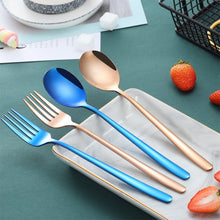Load image into Gallery viewer, Stainless Steel Straw Package Portable Tableware Color Chopsticks Fork and Spoon Straw Combination Set