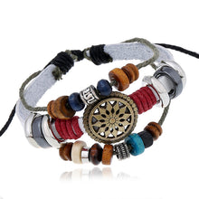Load image into Gallery viewer, Vintage Cattle Leather Bracelet Fashionable Temperamental All-Match Beaded Leather Bracelet