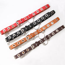Load image into Gallery viewer, Circle Chain Full Hole Belt Women's Simple All-Match Punk Concave Style Pants Belt Retro