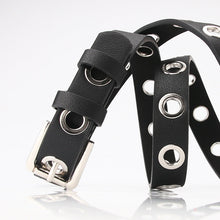 Load image into Gallery viewer, Circle Chain Full Hole Belt Women's Simple All-Match Punk Concave Style Pants Belt Retro