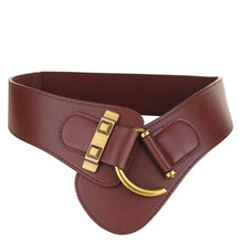 Load image into Gallery viewer, Elastic Waist Seal Women's Genuine Leather Wide Belt with Dress Coat down Jacket Belt