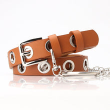 Load image into Gallery viewer, Circle Chain Full Hole Belt Women's Simple All-Match Punk Concave Style Pants Belt Retro