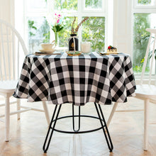 Load image into Gallery viewer, Red and Black Plaid Tablecloth Party Decoration round Table Cloth