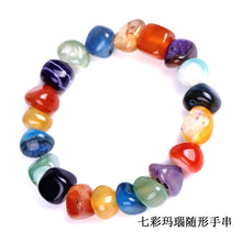 Load image into Gallery viewer, Bracelet with Shape Mixed Color Red Black Dream Agate Bracelet European and American Popular Ornament