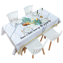 Load image into Gallery viewer, Tablecloth Waterproof Heat Proof and Oil-Proof Disposable Simple PVC Dining Table Cushion Coffee Table Tablecloth Household