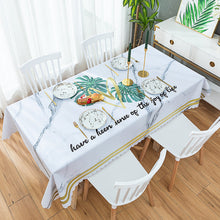Load image into Gallery viewer, Tablecloth Waterproof Heat Proof and Oil-Proof Disposable Simple PVC Dining Table Cushion Coffee Table Tablecloth Household