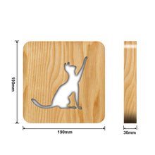 Load image into Gallery viewer, Animal Cat Shape Christmas Night Light 3D LED Stereo Lamp Bedroom Decorative Light