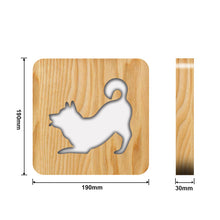 Load image into Gallery viewer, Pet Wooden Lamp Hollow Shiba Inu Modeling Lamp Christmas Decorative Table Lamp Ambience Light