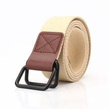 Load image into Gallery viewer, Canvas Belt Youth Student Jeans Pant Belt Double Ring Buckle Men's Tooling Characteristic Belt