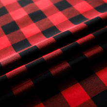 Load image into Gallery viewer, Theme Decoration Red Black White Square Plaid Christmas Festival Yarn-Dyed Tablecloth