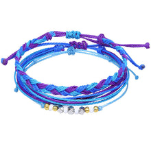 Load image into Gallery viewer, American West Coast Style Ins Style Shell Wax Line Hand Weaving Bracelet Three-Piece Set