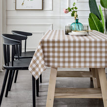 Load image into Gallery viewer, Tablecloth Waterproof and Oilproof and Heatproof PVC Plaid Pattern
