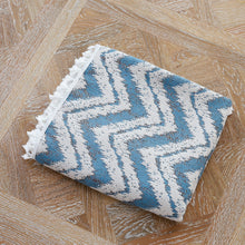 Load image into Gallery viewer, Tassel Striped Wave Tablecloth Cotton Linen Dustproof Table Cloth