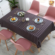Load image into Gallery viewer, Tablecloth Waterproof and Oilproof and Heatproof PVC Plaid Pattern