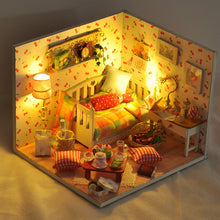 Load image into Gallery viewer, Dollhouse Miniature with Furniture Handmade Wooden Assembled Christmas Creative Birthday Gift